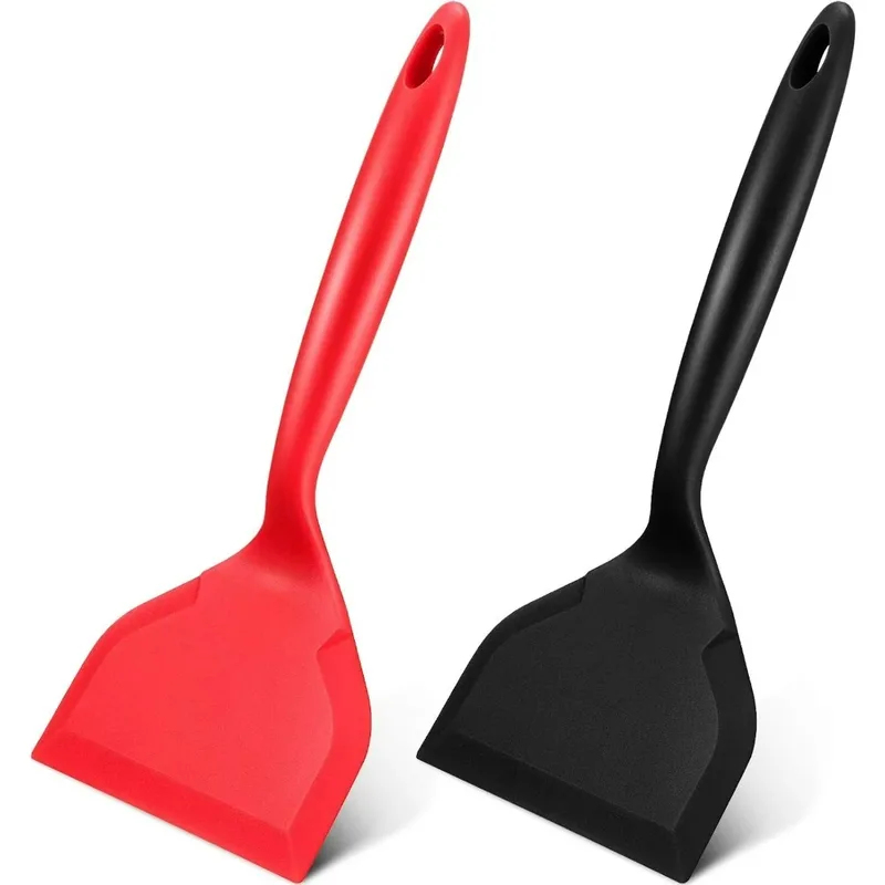 Okonomiyaki Spatula - Anti-aanbak siliconen spatel, brede zachte wender