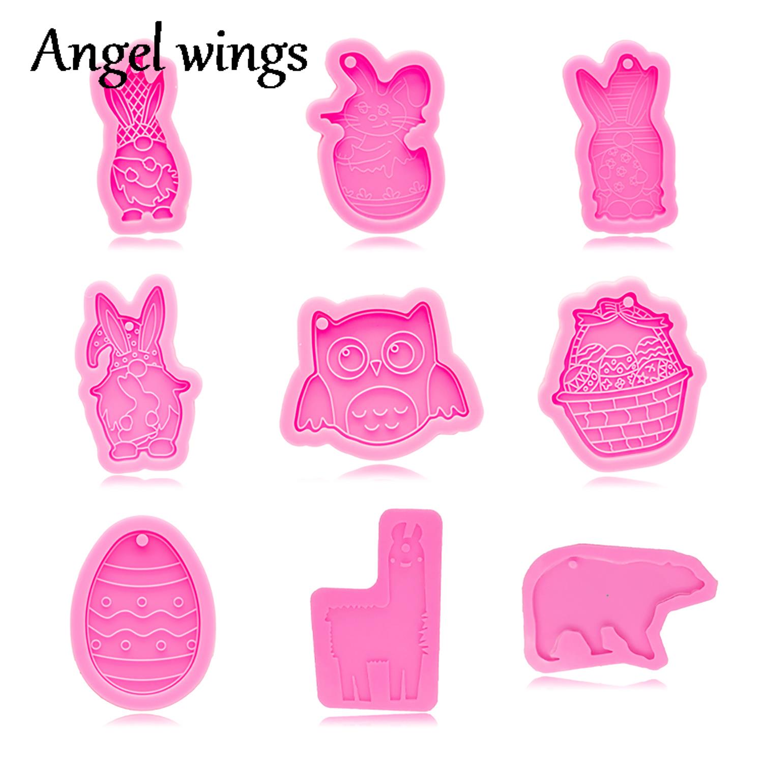 Bunny Cake Mold - DY0943 Siliconen Pasen Bunny/Ei/Uil/Beer Mallen, Sleutelhanger