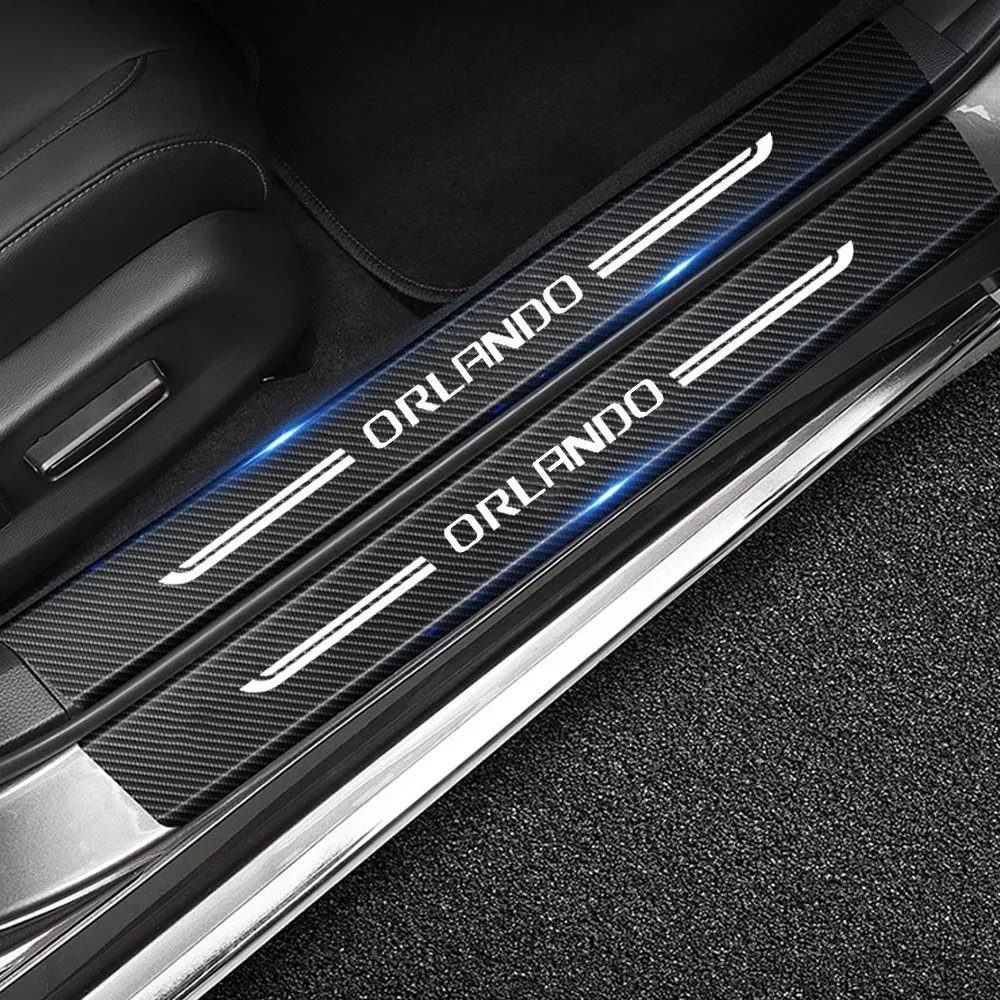 Crepe Pan Carbon - Koolstofvezel Auto Drempel Beschermende Sticker Dorpel