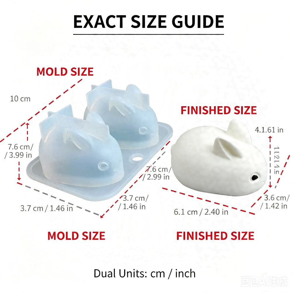 3D Mini Konijn Siliconen Mal F - Bunny Cake Mold recensie en prijs