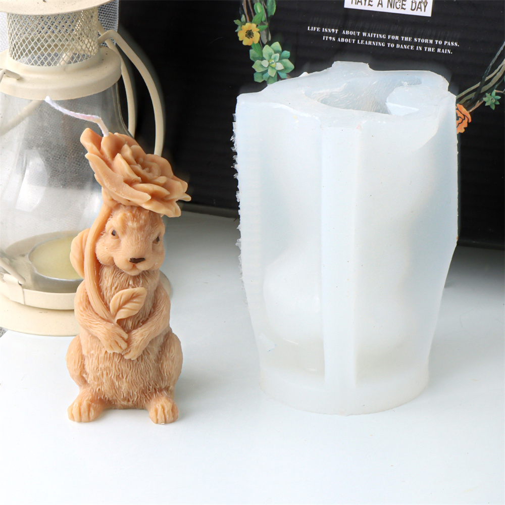 3D Bloem Konijn Kaars Silicone - Bunny Cake Mold recensie en prijs